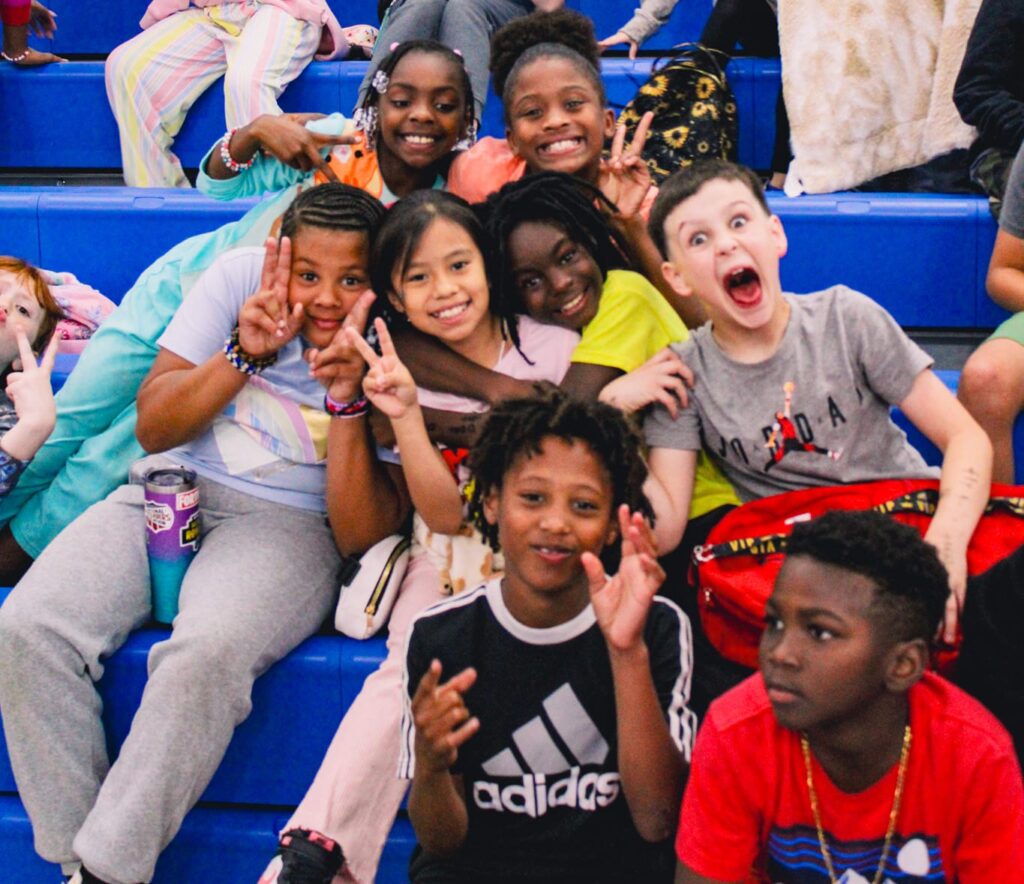 group of kids smiling